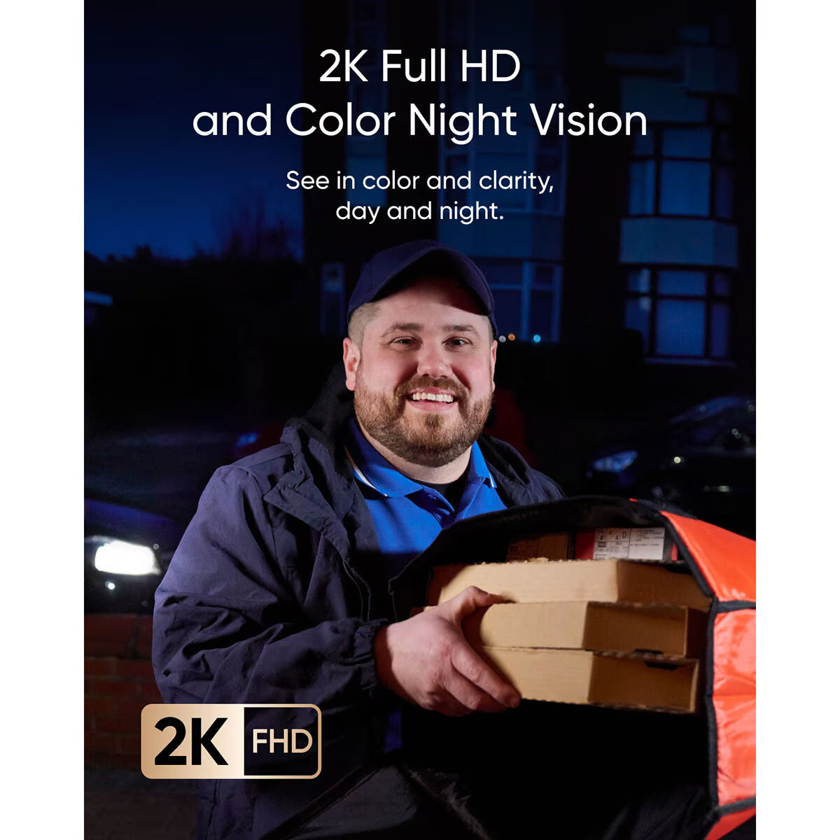 2K Video Doorbell E340 8GB Local Storage with Chime - No Monthly Fees
