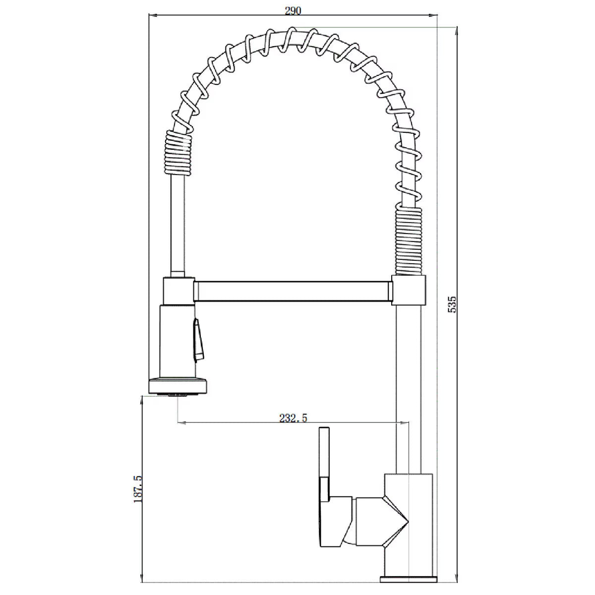 Slinky Pull Out Kitchen Rinser Tap - Model Slinky218