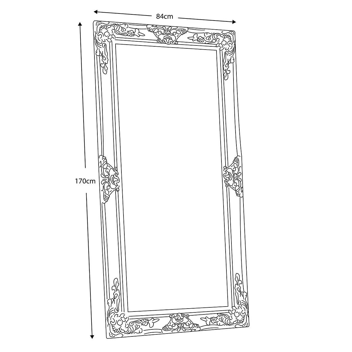Hampshire Cream Leaner Mirror, 84 X 170Cm