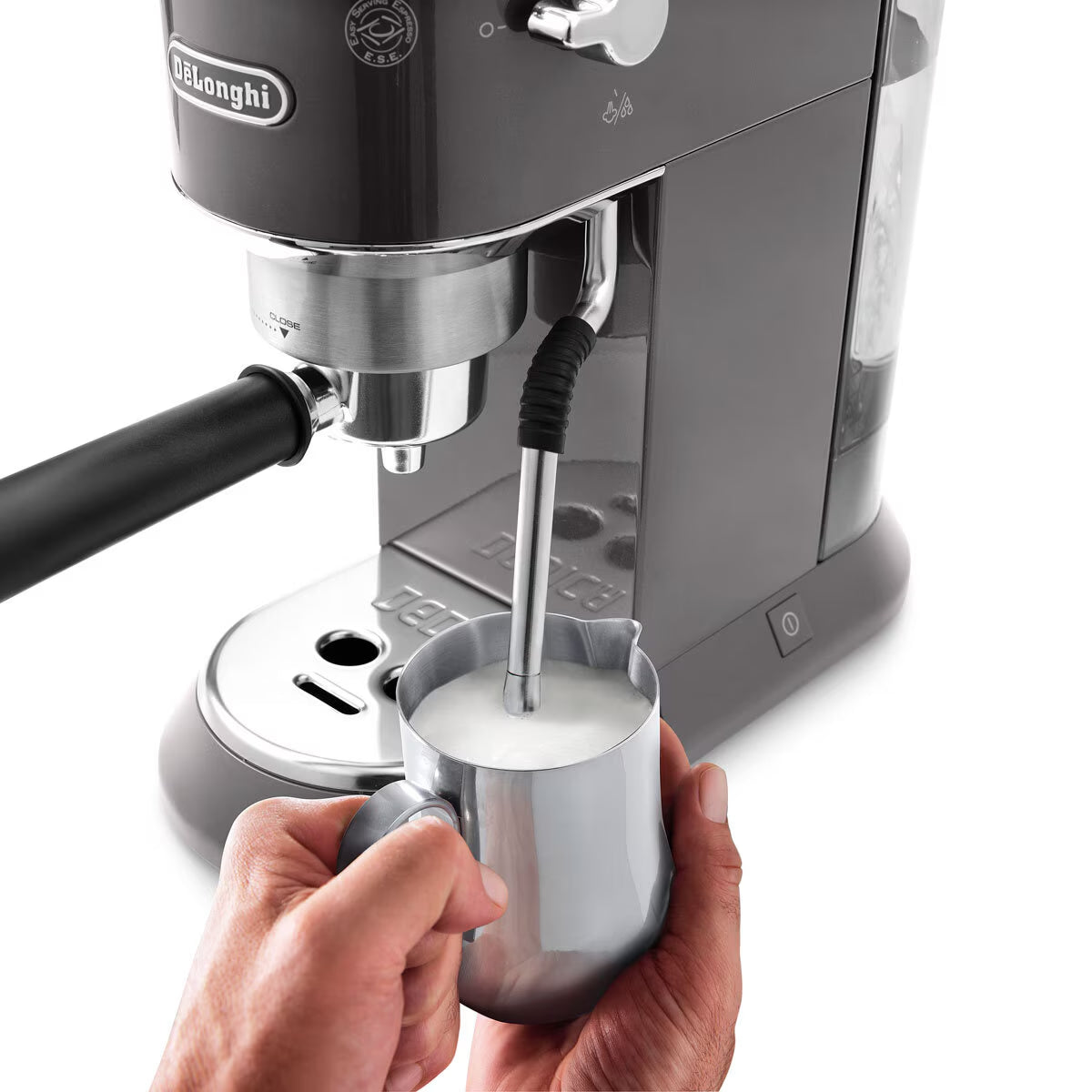 Dedica Arte Pump Espresso Coffee Machine in Grey, EC885.GY