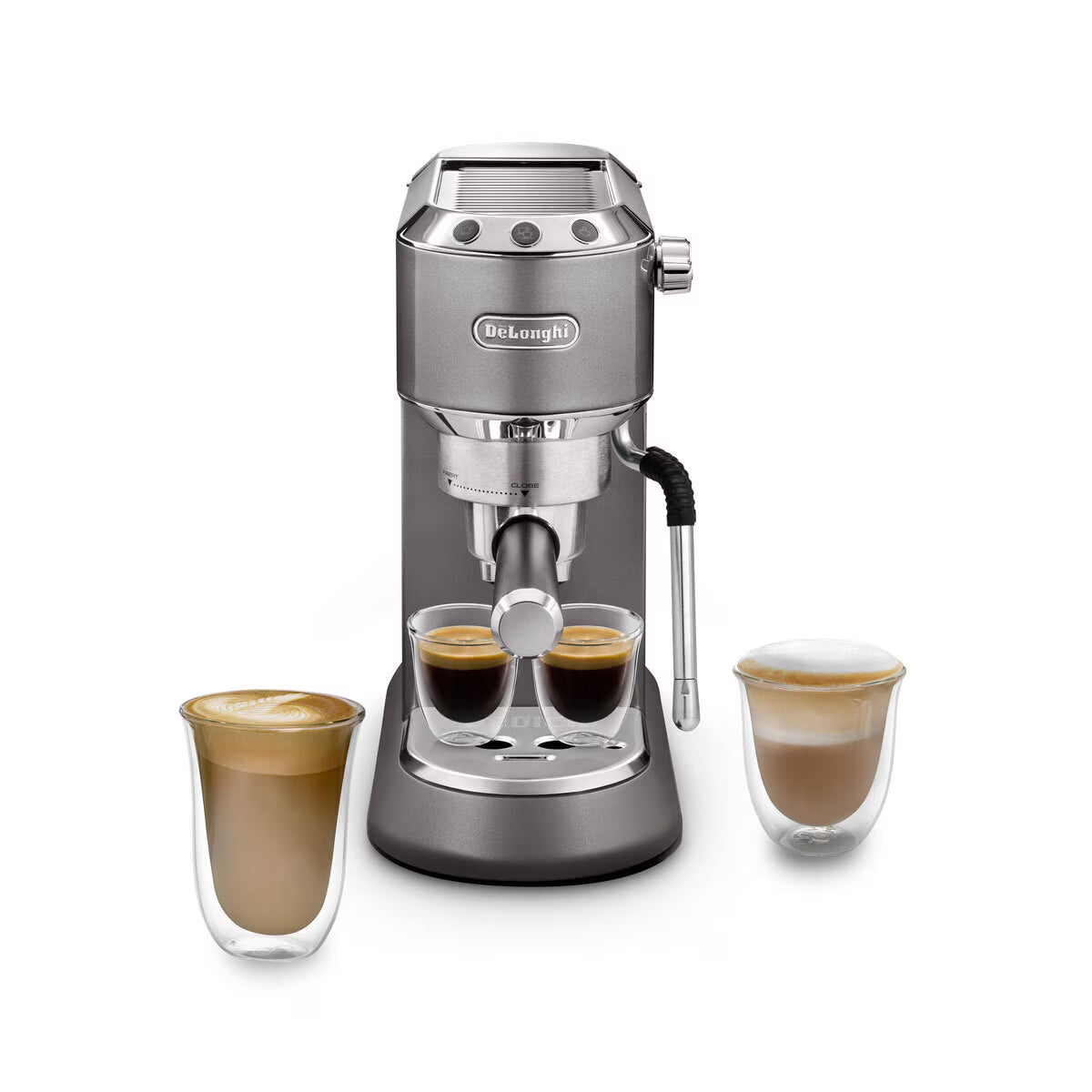 Dedica Arte Pump Espresso Coffee Machine in Grey, EC885.GY