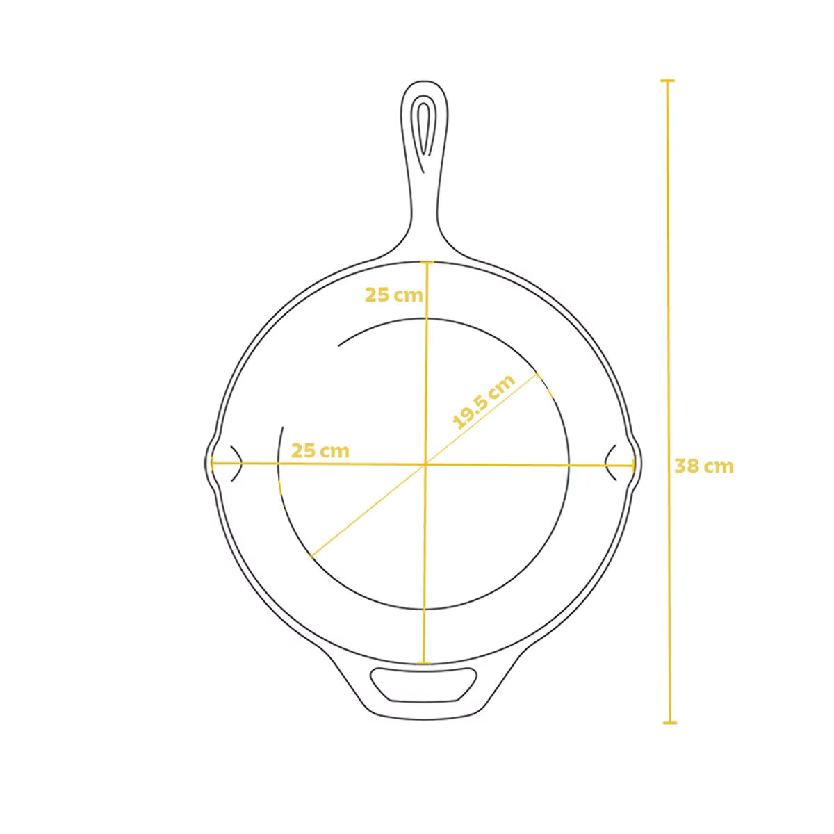 Cast Iron Griddle Pan, 26Cm