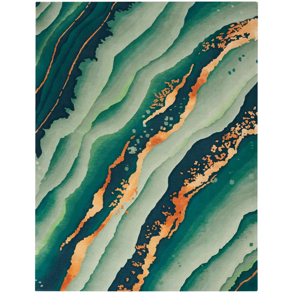 Prismatic Emerald Rug, 168 X 226 Cm