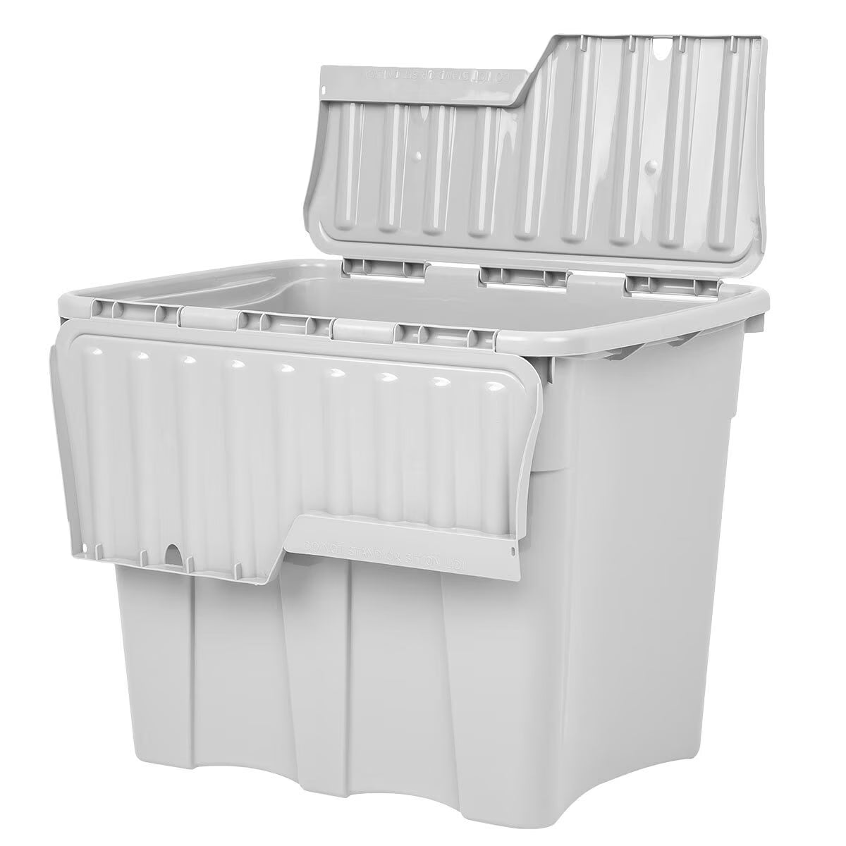 80 Litre Grey Croc Box & Lid - 2 Pack