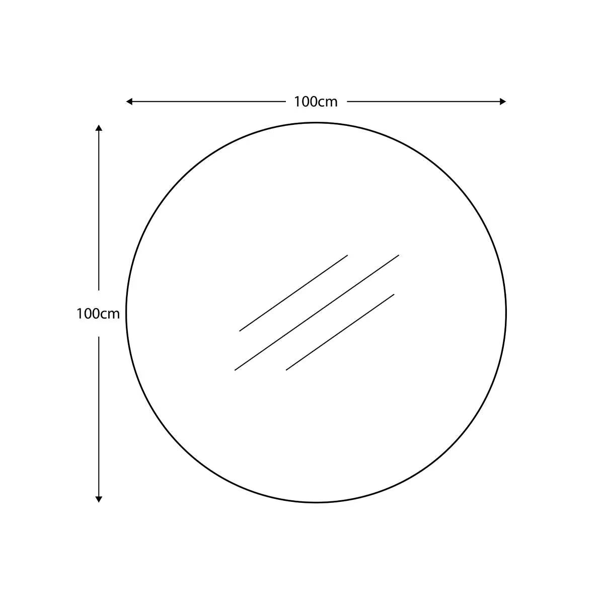 Hayle Champagne round Mirror, 100Cm