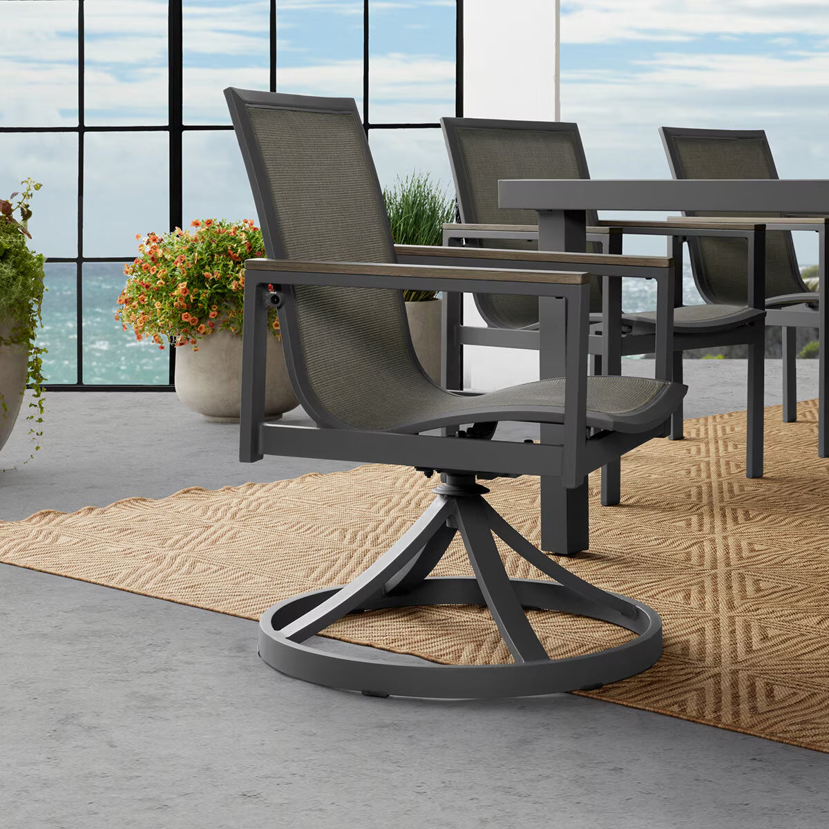 Maricopa 7 Piece Sling Dining Set + Cover