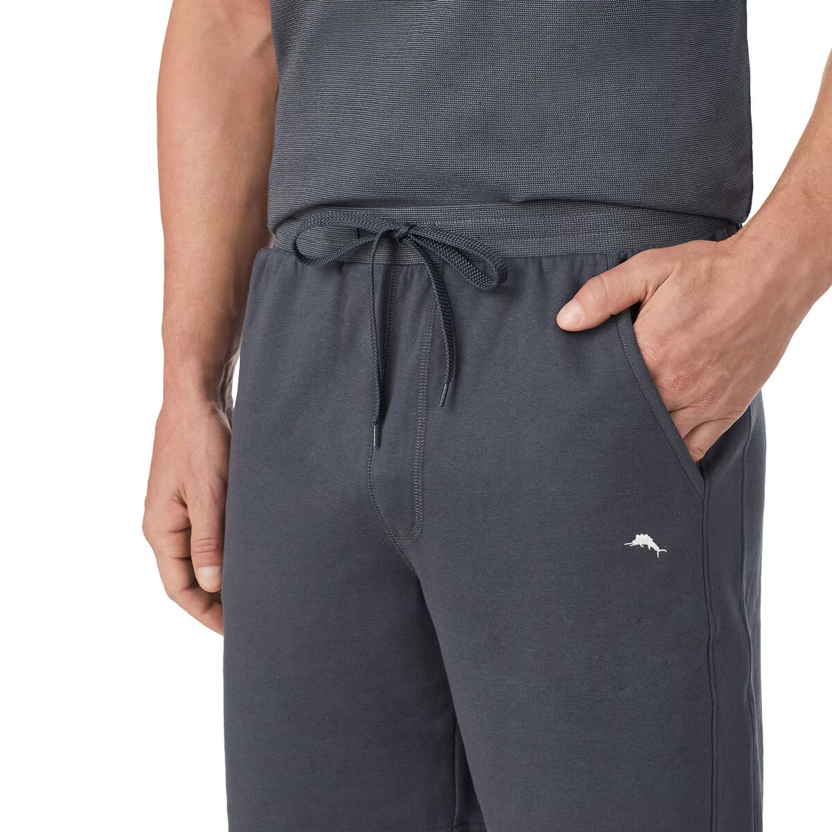 Men'S Knit Lounge Set in Charcoal