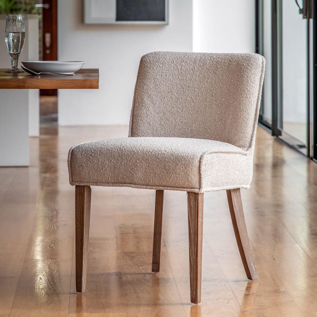 Tarnby Taupe Fabric Dining Chair, 2 Pack