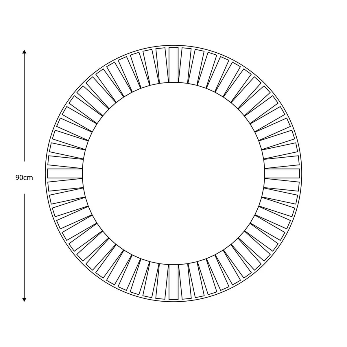 Mondello round Mirror, 90Cm