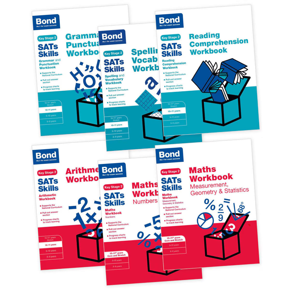 Bond Sats Skills 6 Work Book Pack, KS2 Year 4 Ages 8-9