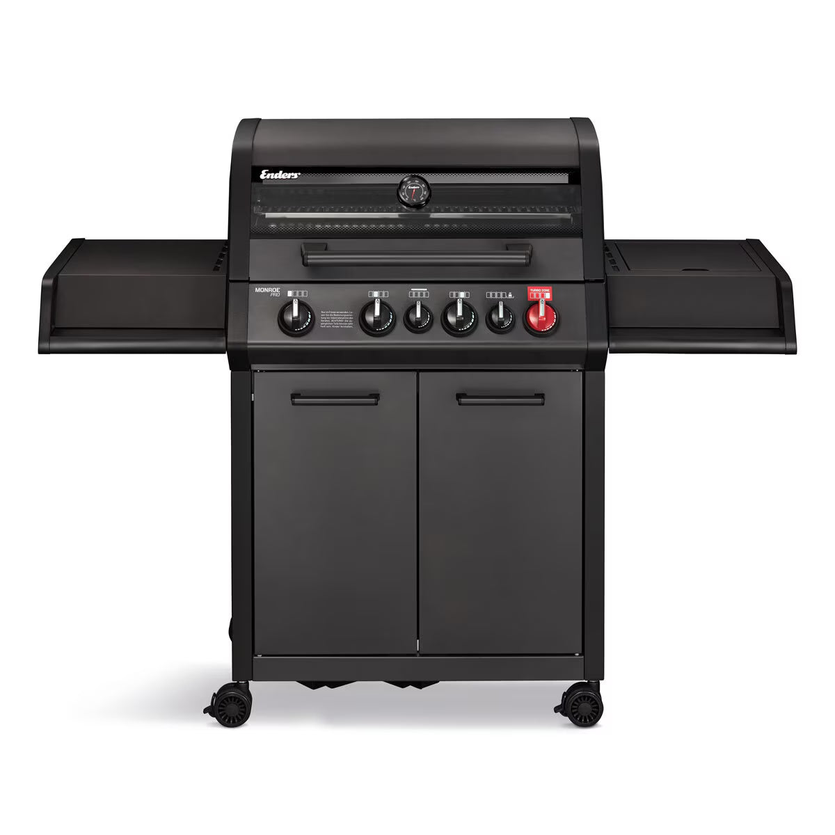 Monroe 4 Burner Stainless Steel Gas Barbecue + Pizza Stone + Cover