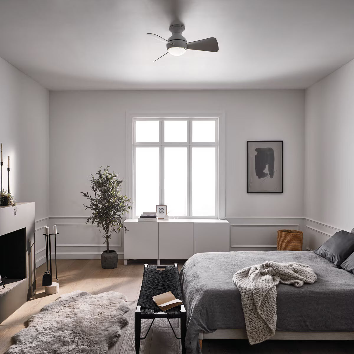 Sola 3 Blade (86Cm) Indoor Ceiling Fan with AC Motor and Remote Control
