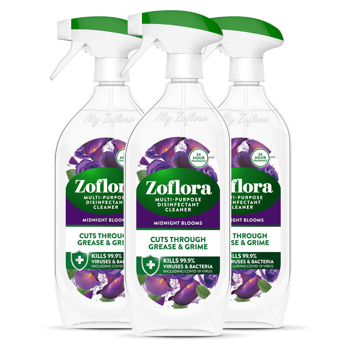Midnight Blooms Multi-Purpose Disinfectant Cleaner, 3 X 800Ml