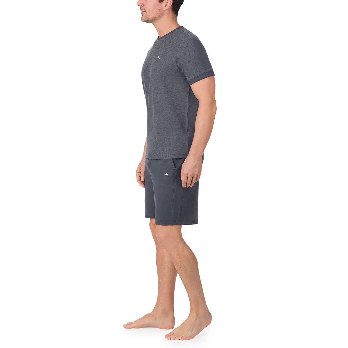Men'S Knit Lounge Set in Charcoal