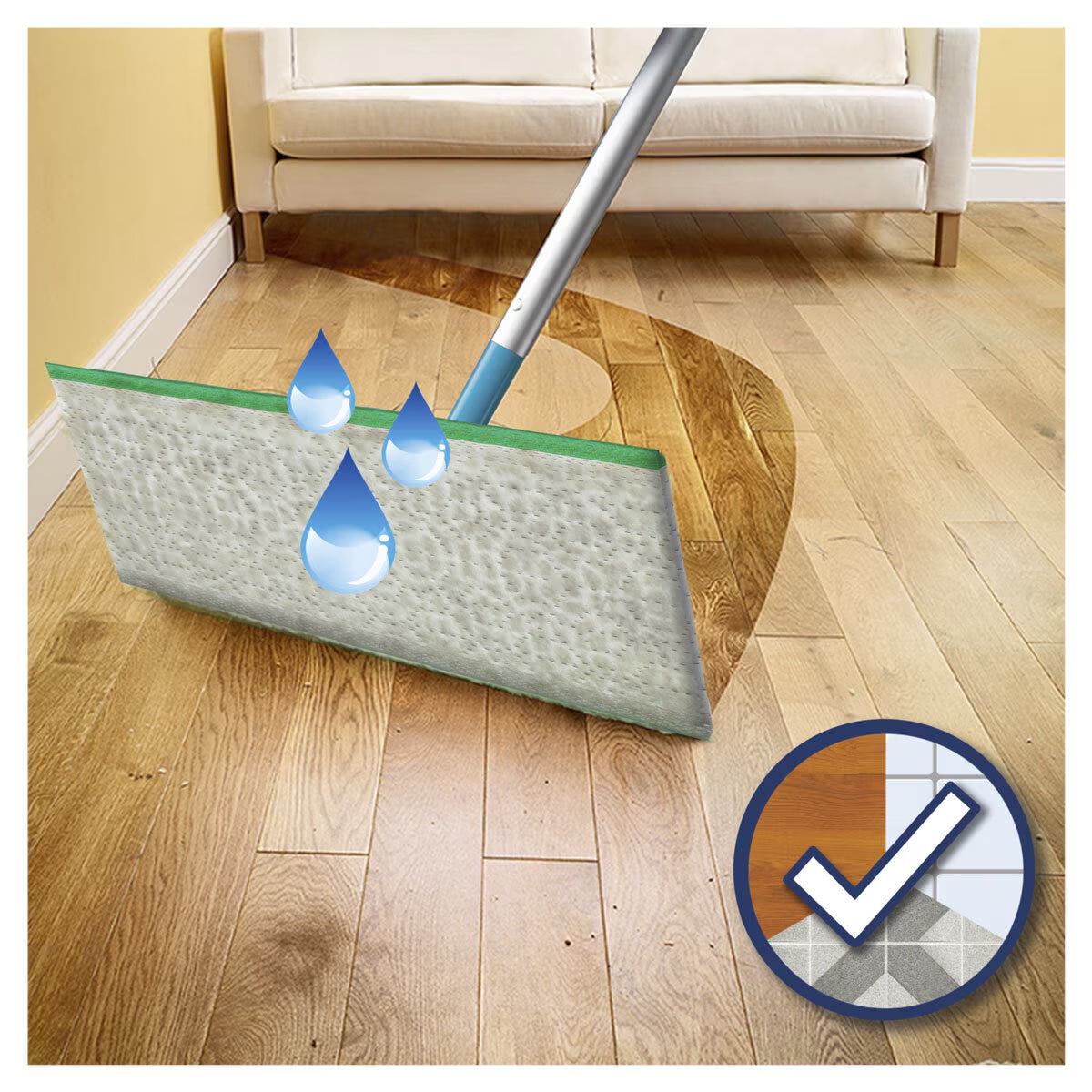 Speedmop Wet Cloths Lemon Multi-Surface Refills, 2 X 24 Pack
