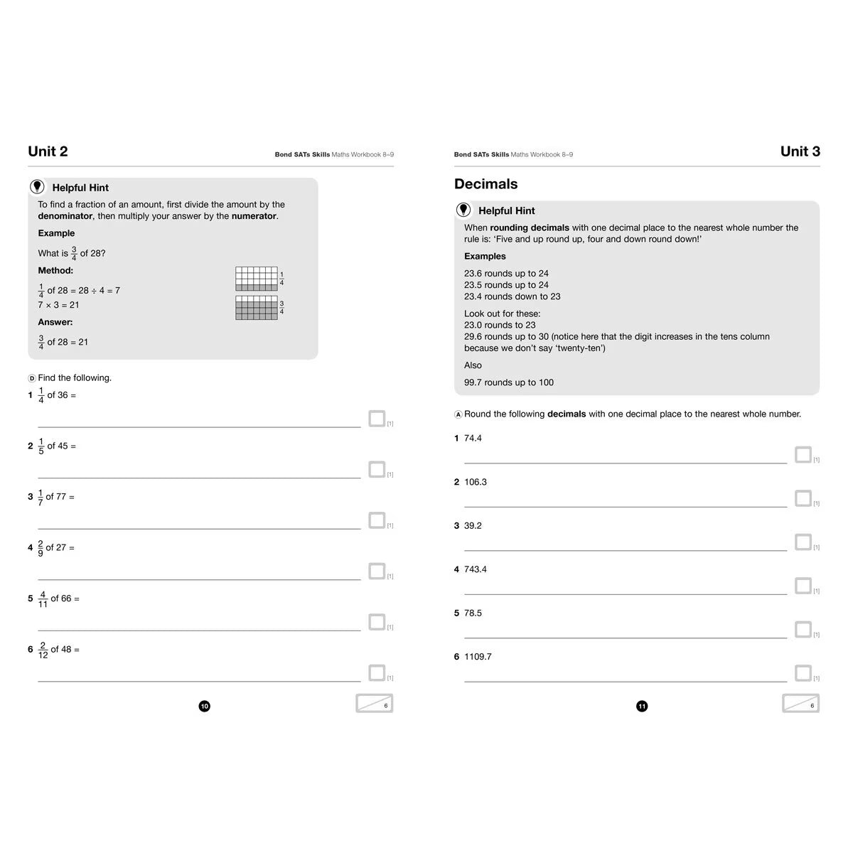 Bond Sats Skills 6 Work Book Pack, KS2 Year 4 Ages 8-9