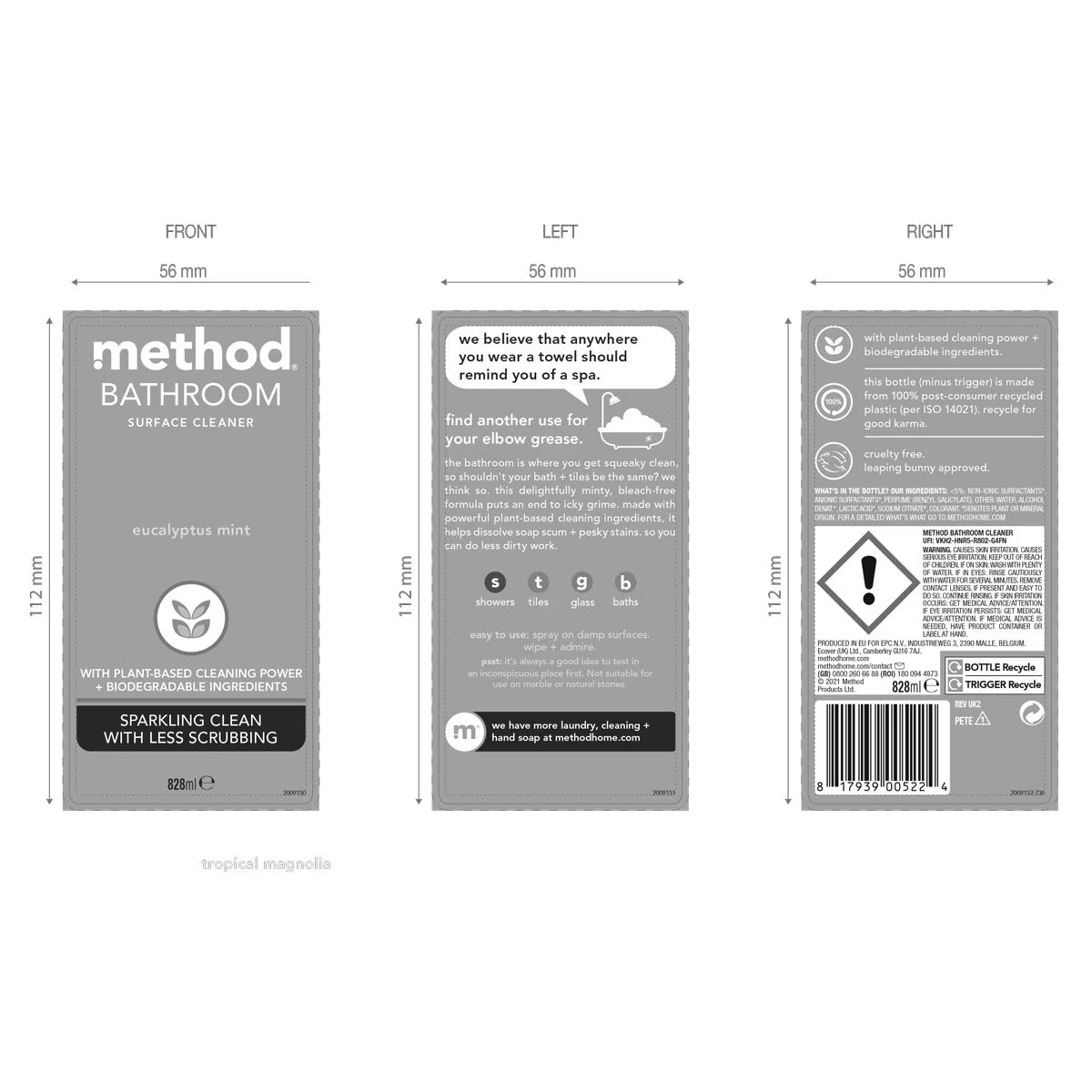 Method Mixed Pack Spray, 3 X 828Ml