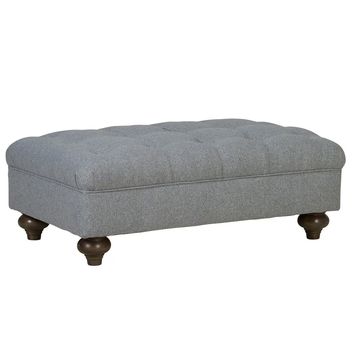 Bordeaux Fabric Footstool, Grey