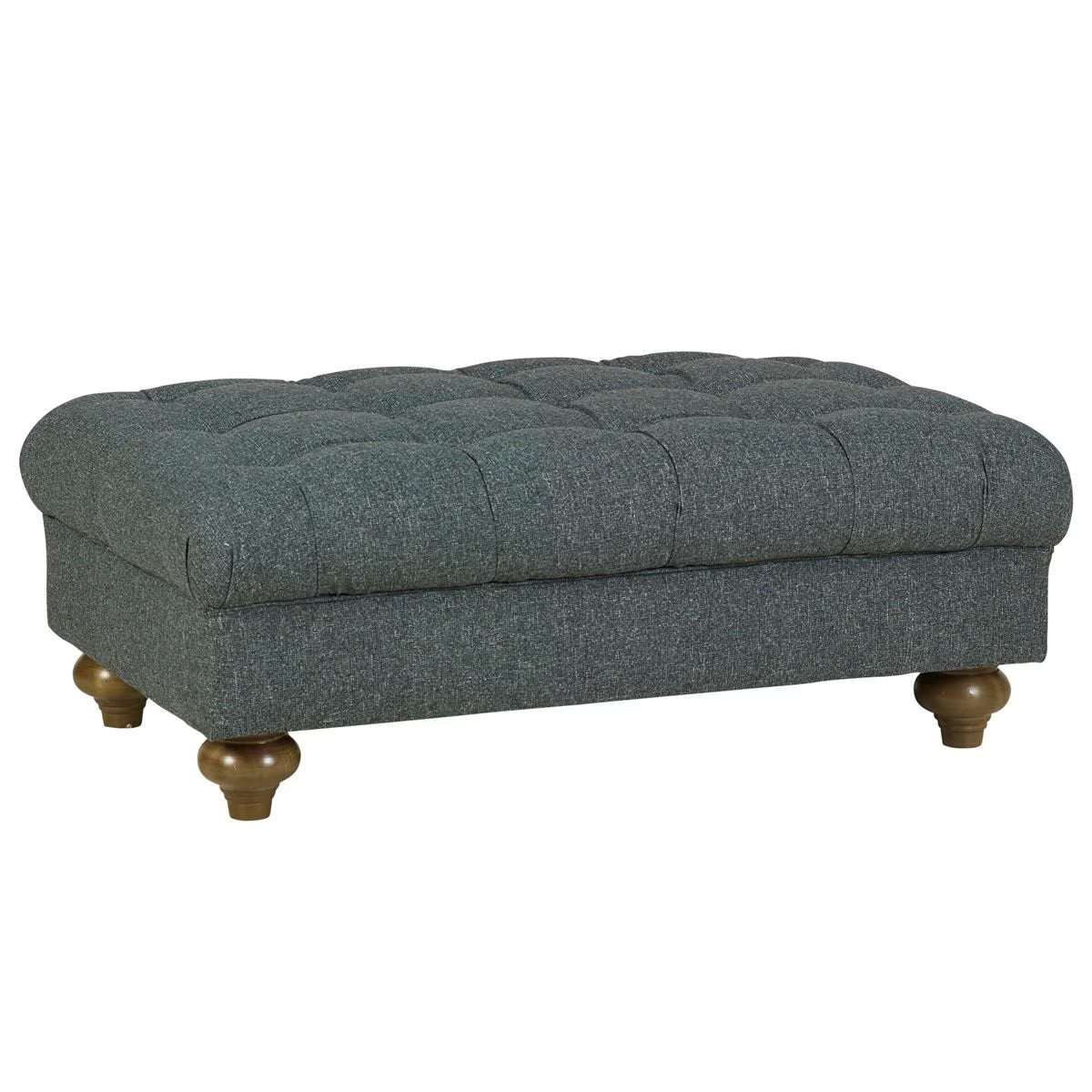 Bordeaux Fabric Footstool, Blue