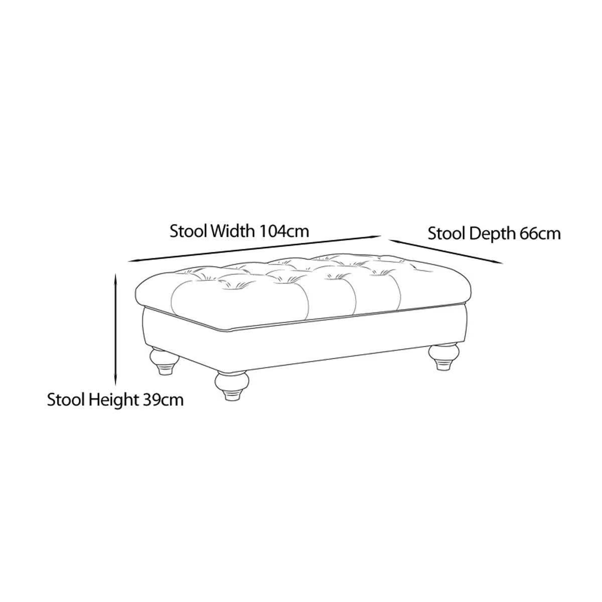 Bordeaux Fabric Footstool, Grey