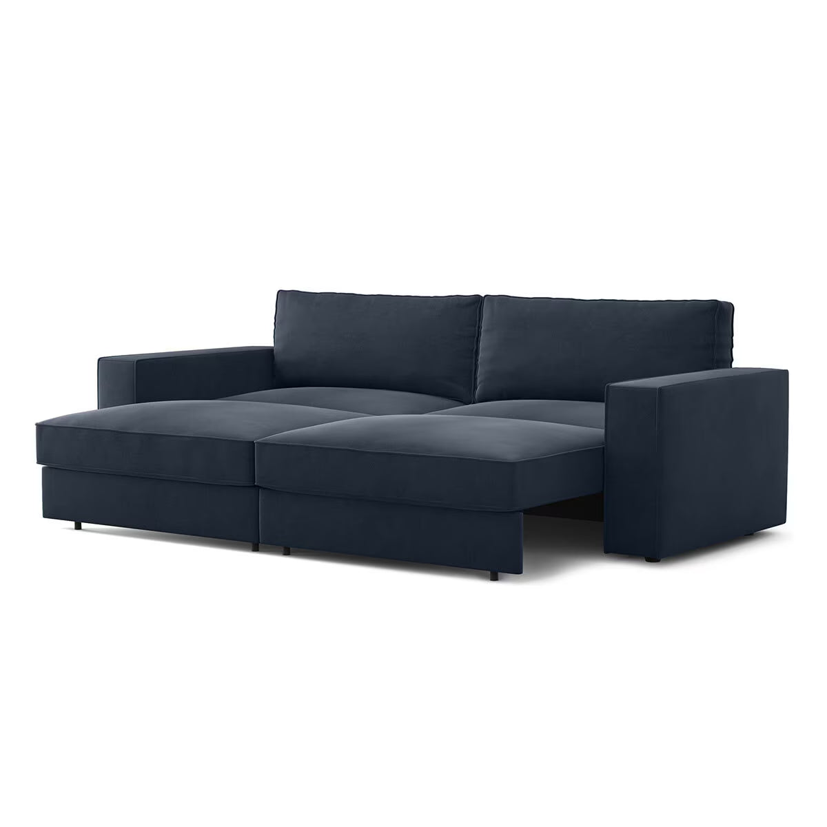 Infinity Navy Velvet Convertible Sofa Bed