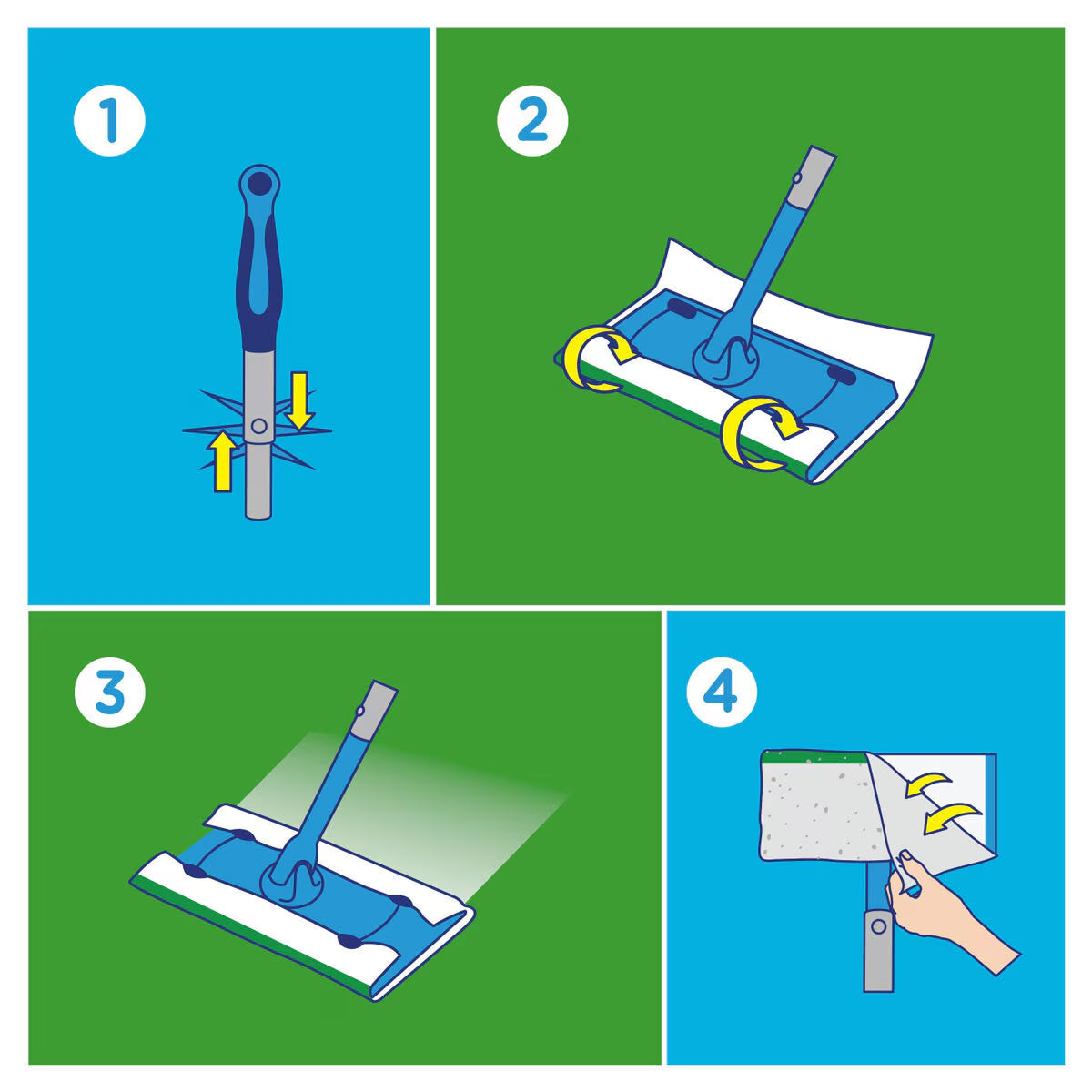 Speedmop Wet Cloths Lemon Multi-Surface Refills, 2 X 24 Pack