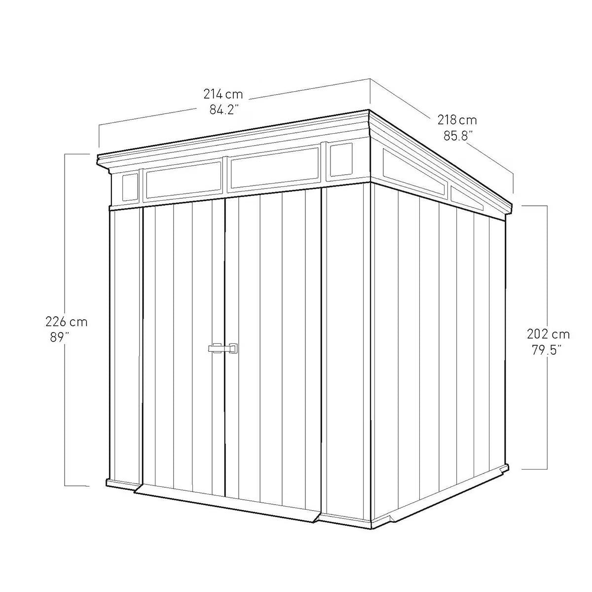Artisan 7Ft X 7Ft 2" (2.1 X 2.2M) Storage Shed