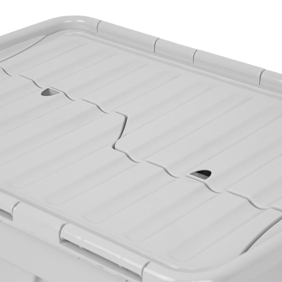 80 Litre Grey Croc Box & Lid - 2 Pack