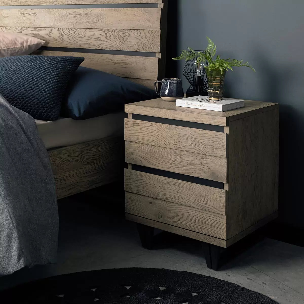 Tivoli Weathered Oak Nightstand, 2 Pack