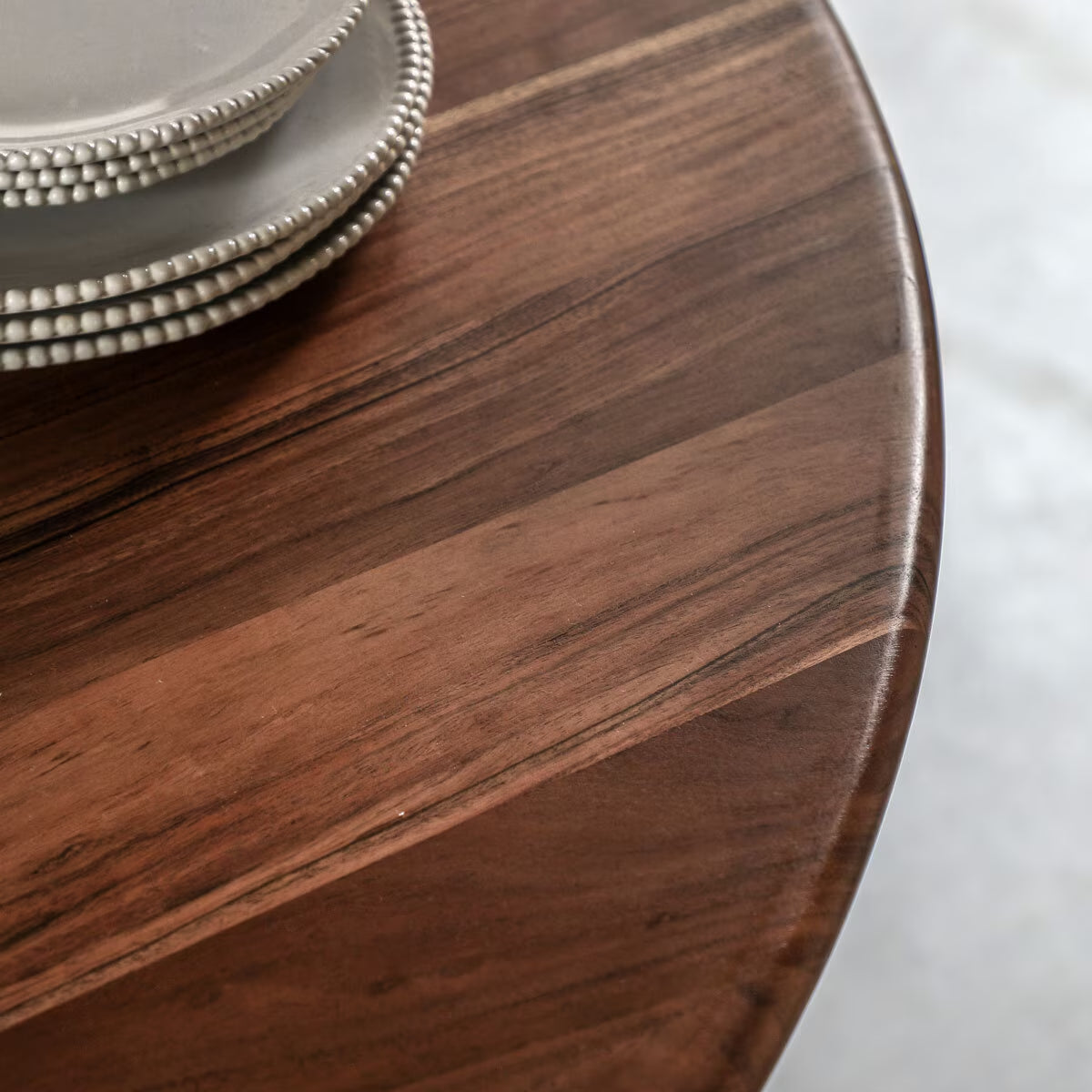 Borden Acacia round Dining Table, Seats 4