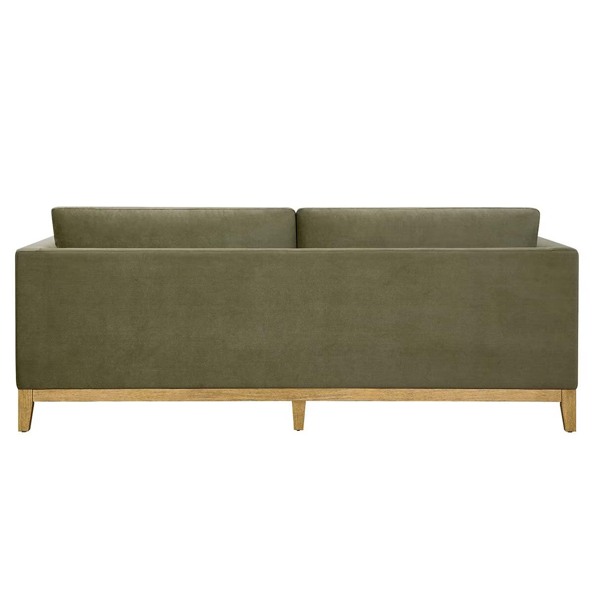 Mokena Green Fabric 2 Seater Sofa with Storage Seats