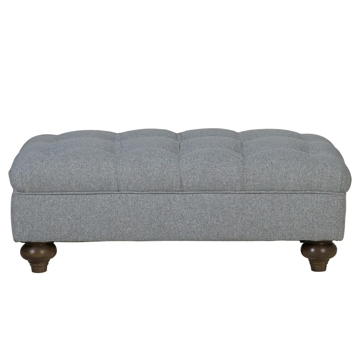 Bordeaux Fabric Footstool, Grey