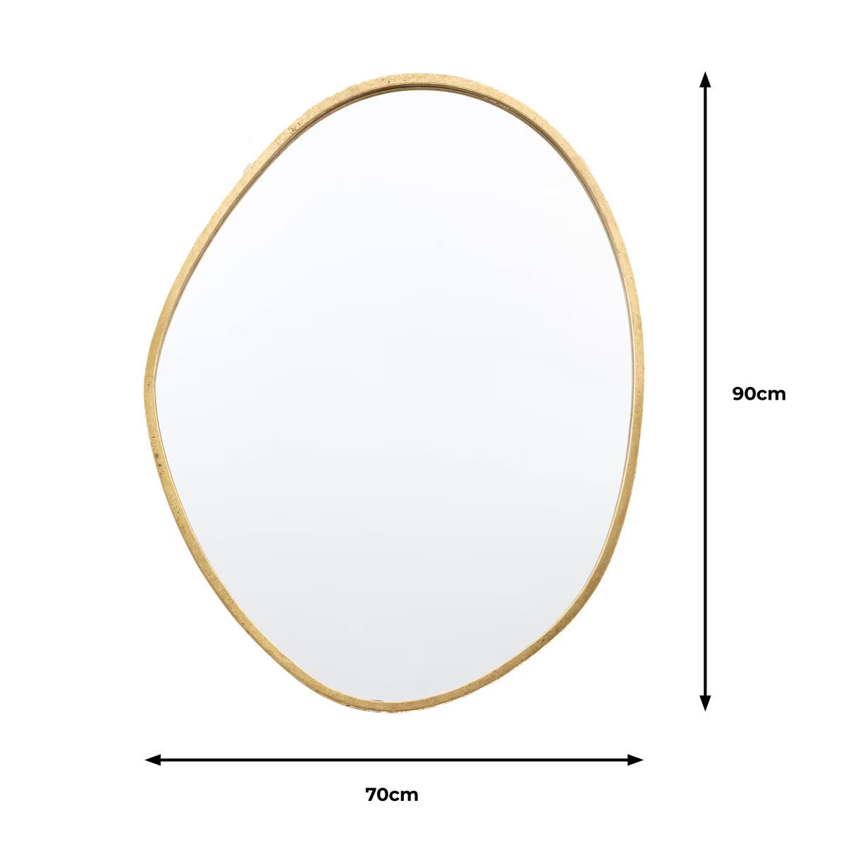 Chattenden Gold Pebble Mirror, 70 X 90Cm