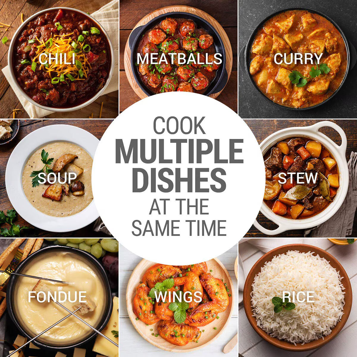 Sensiohome Gourmet Triple Slow Cooker 7.1L