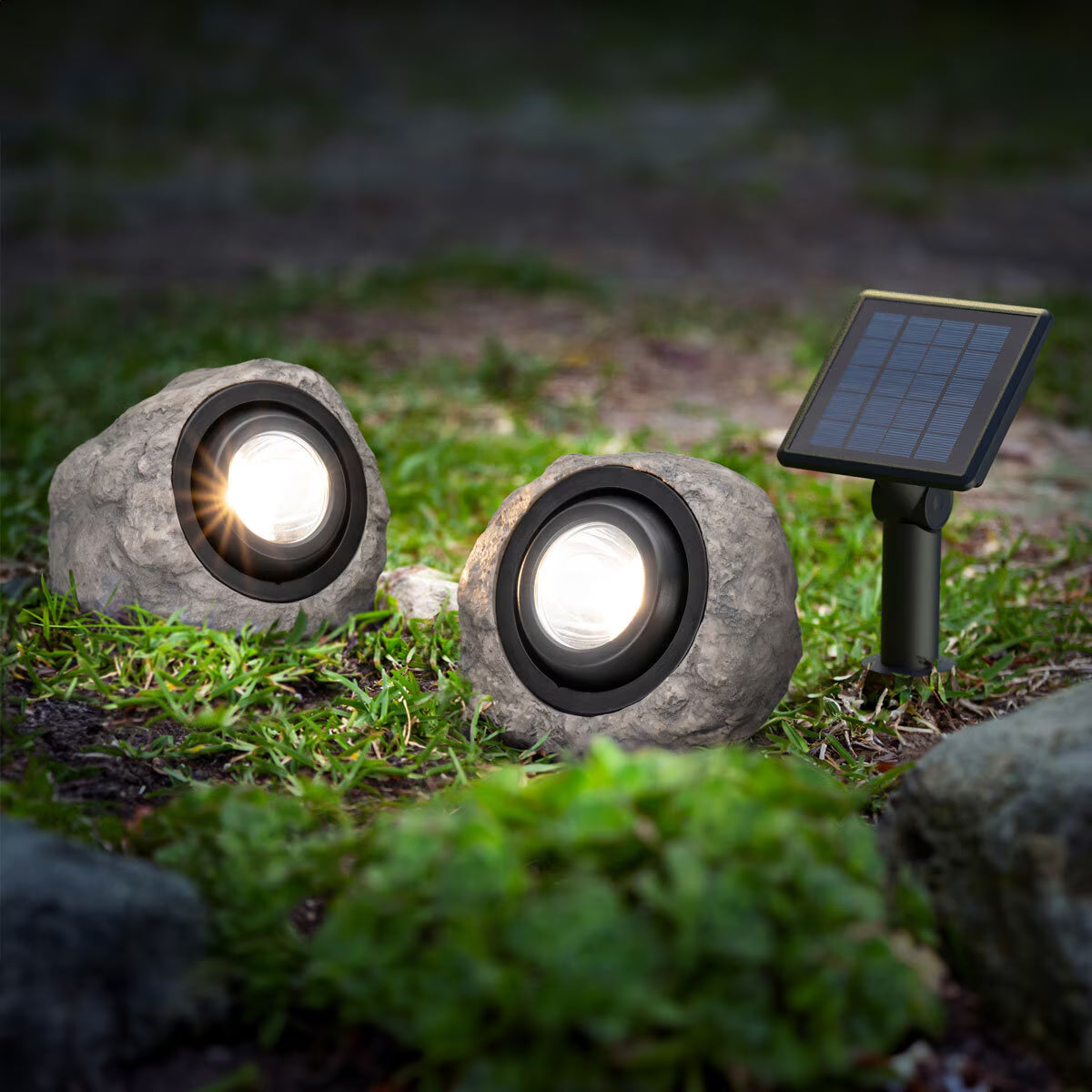 Koda Solar LED Rock Spotlights, 2 Pack