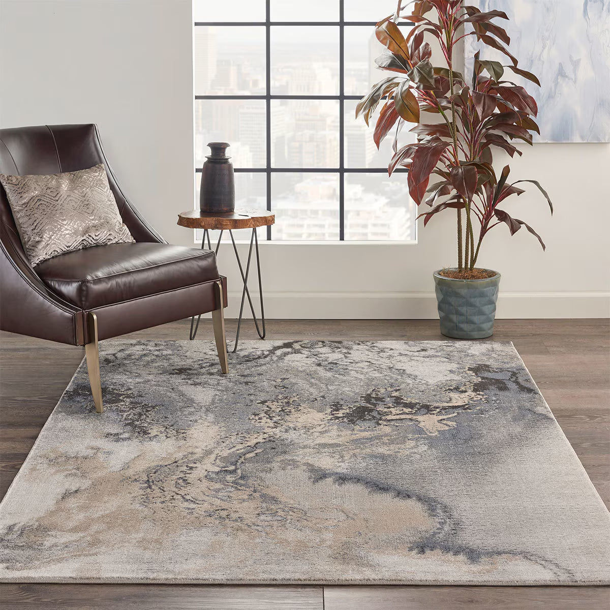 Maxell Grey Skies Rug, 117 X 178 Cm