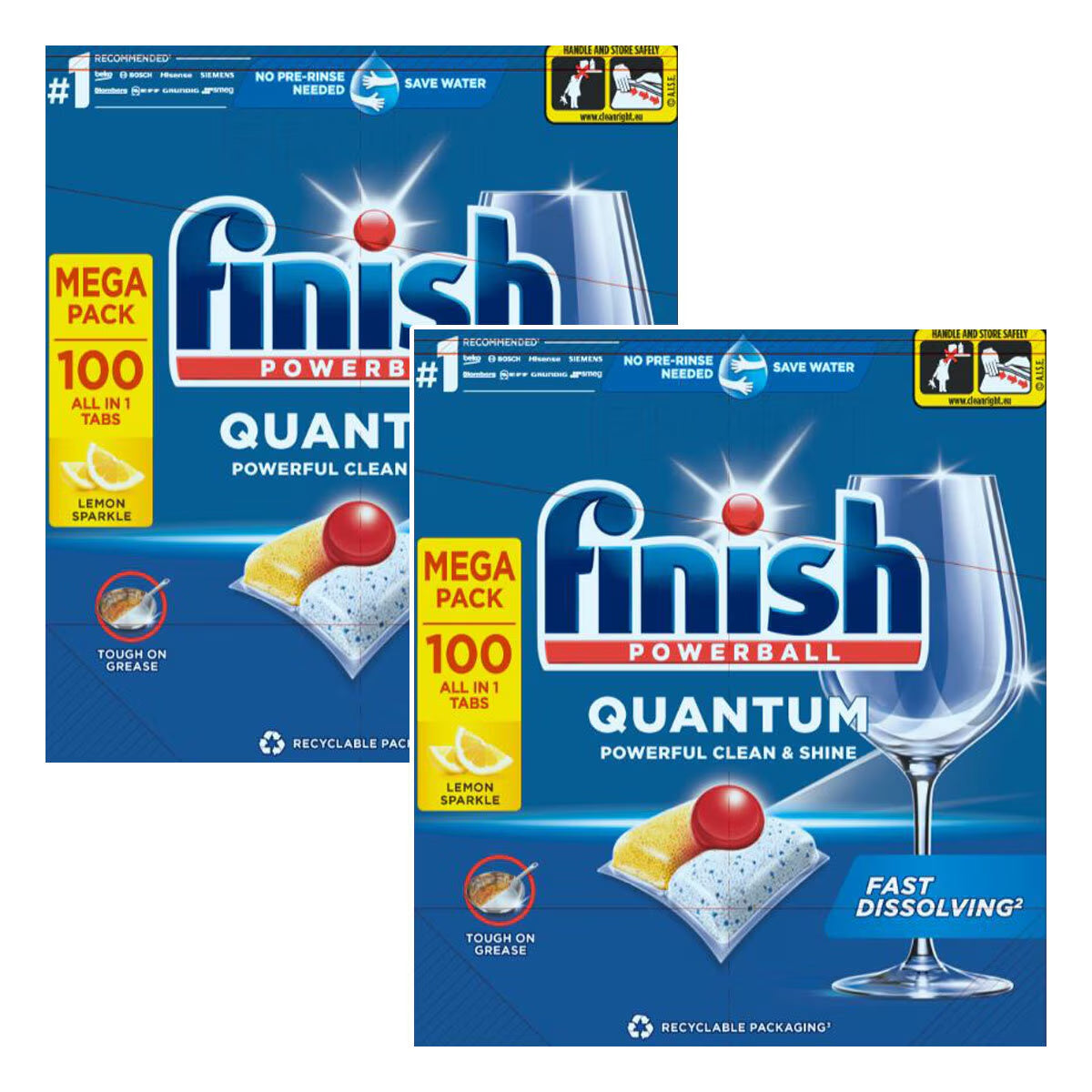 Powerball Quantum Dishwasher Tablets, 2 X 100 Pack
