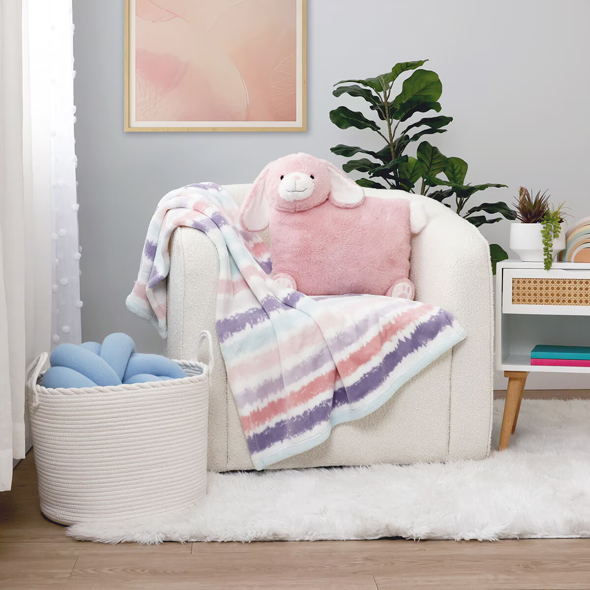 2 Piece Bunny Blanket & Plush Set