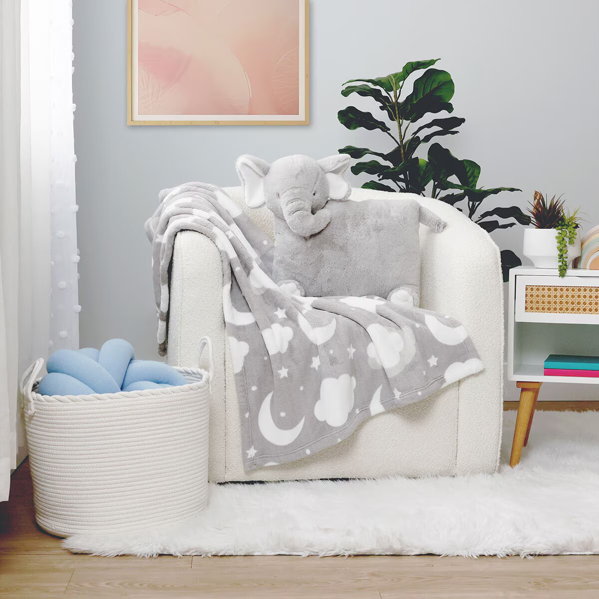 2 Piece Bunny Blanket & Plush Set
