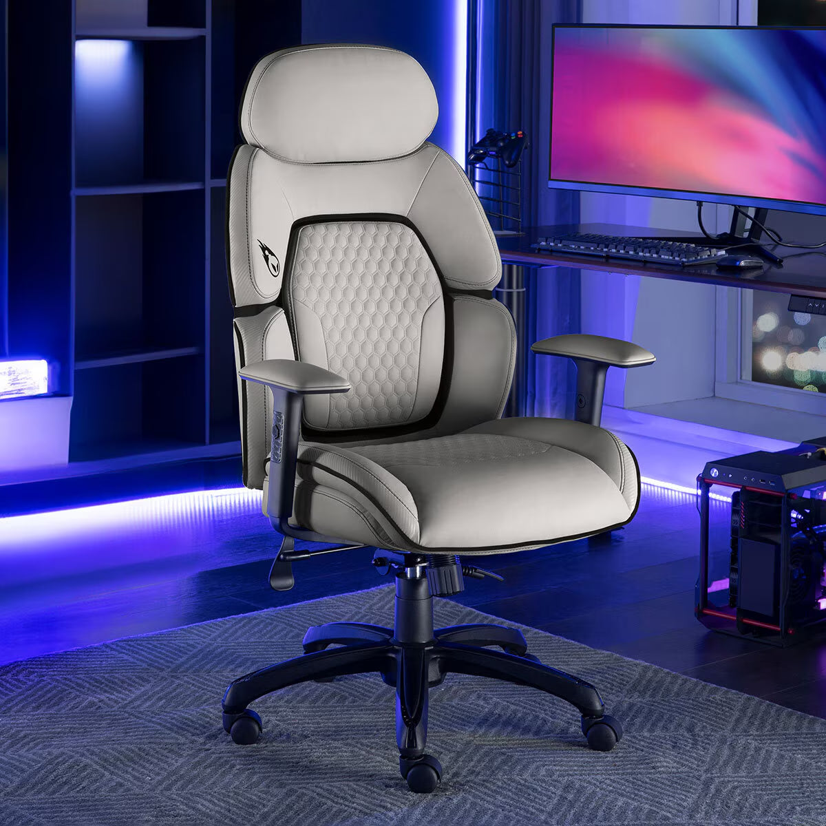 ® Centurion Gaming Office Chair with Adjustable Headrest, Black