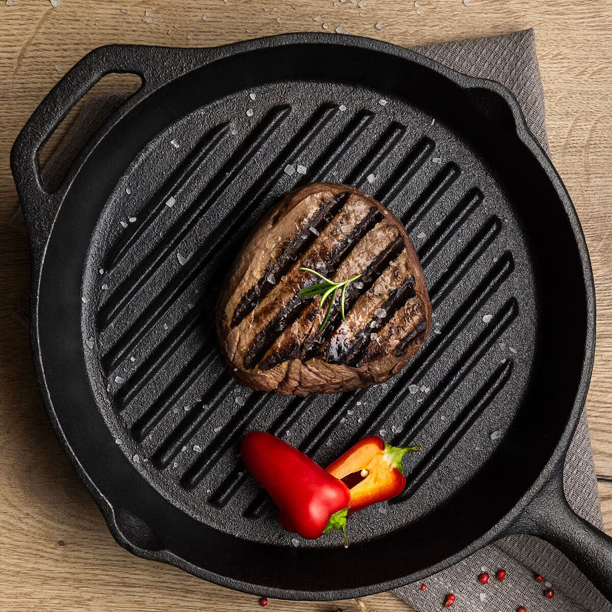 Cast Iron Griddle Pan, 26Cm