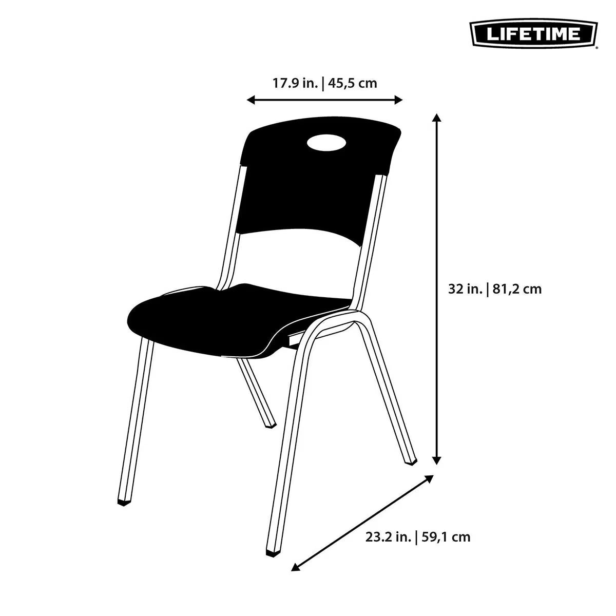 Black Stacking Chair, 14 Pack