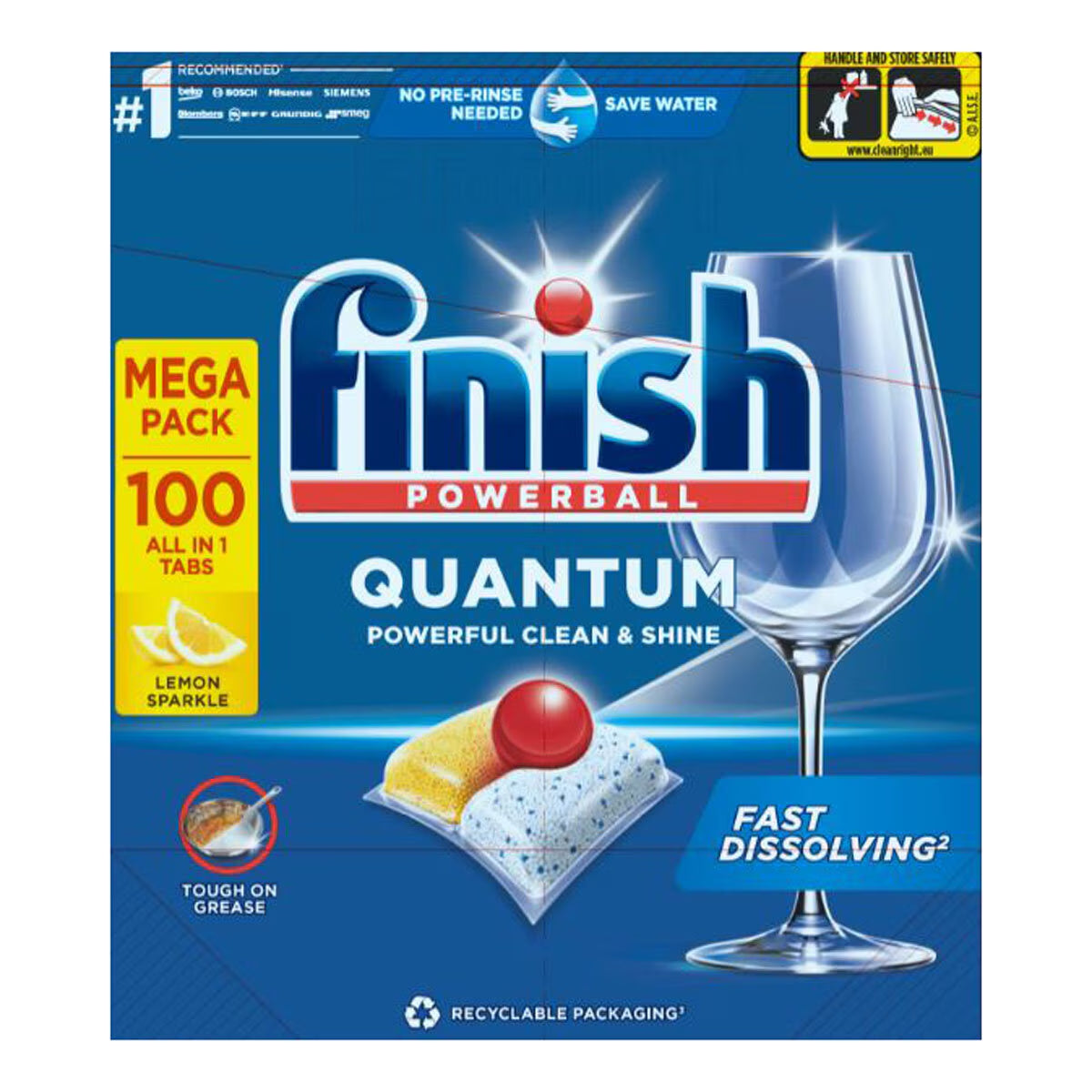 Powerball Quantum Dishwasher Tablets, 2 X 100 Pack
