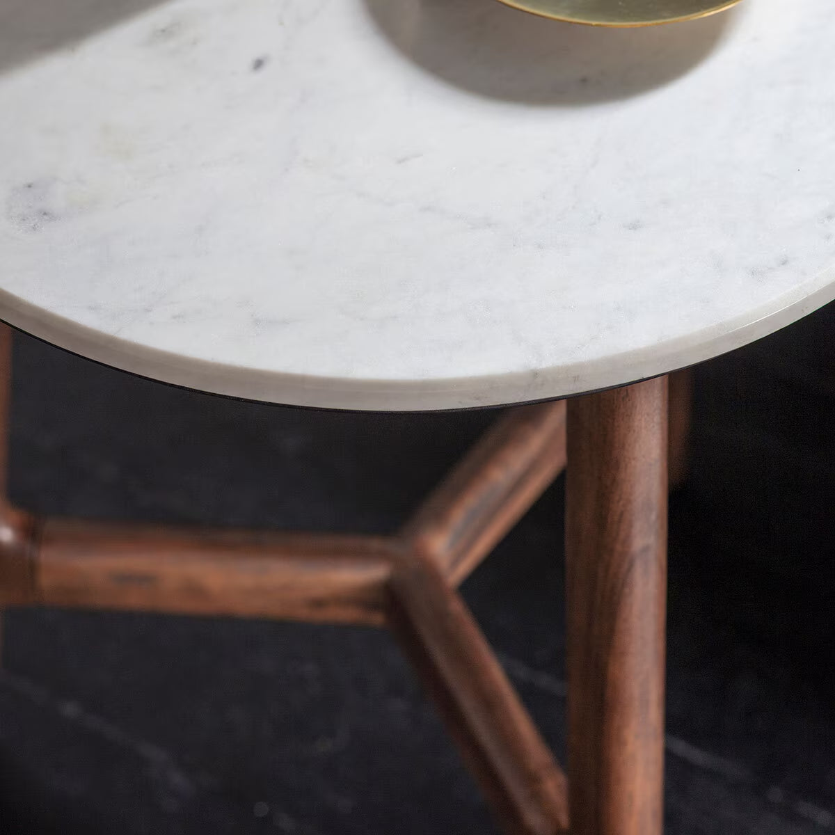 Barcelona White Marble Top Side Table