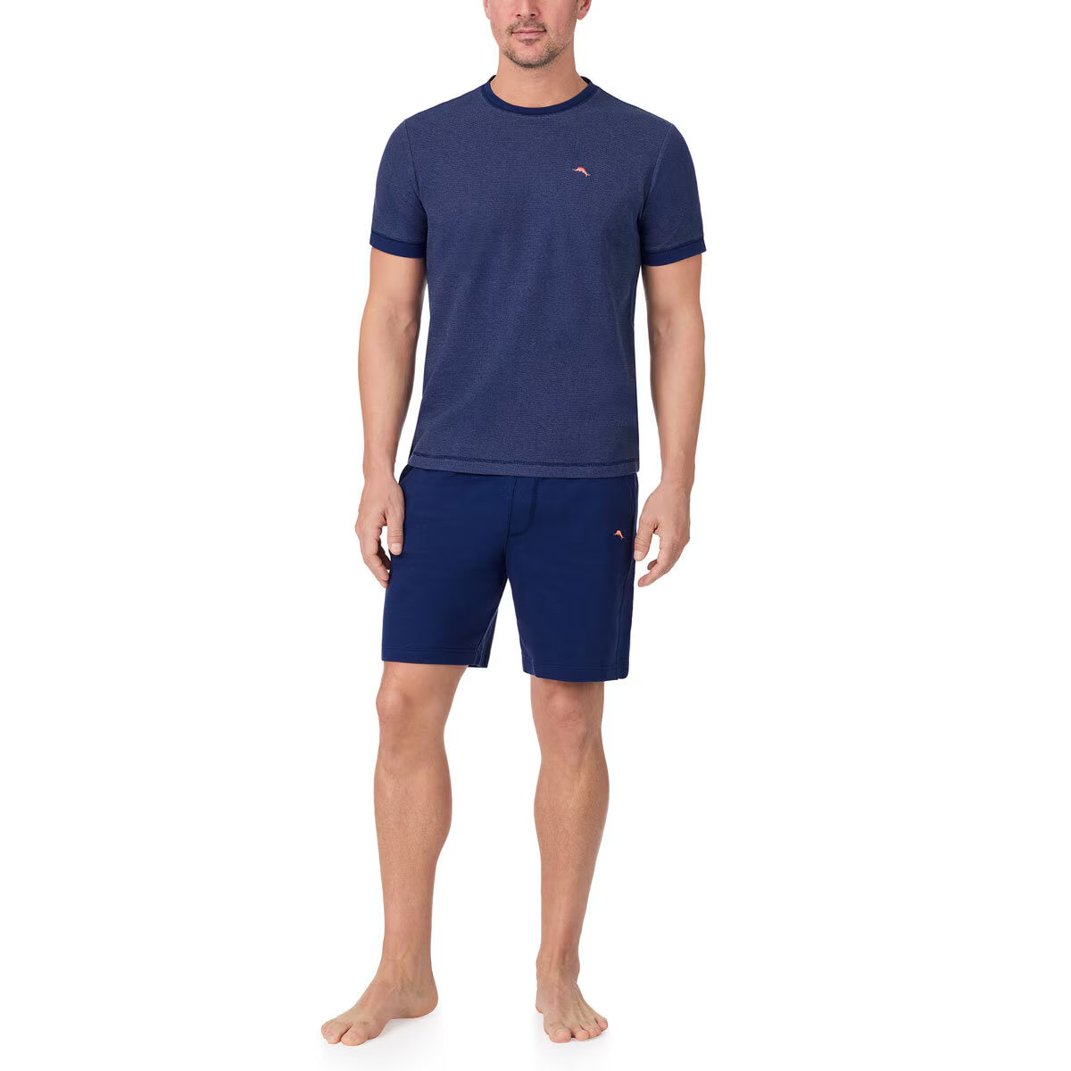 Men'S Knit Lounge Set in Charcoal