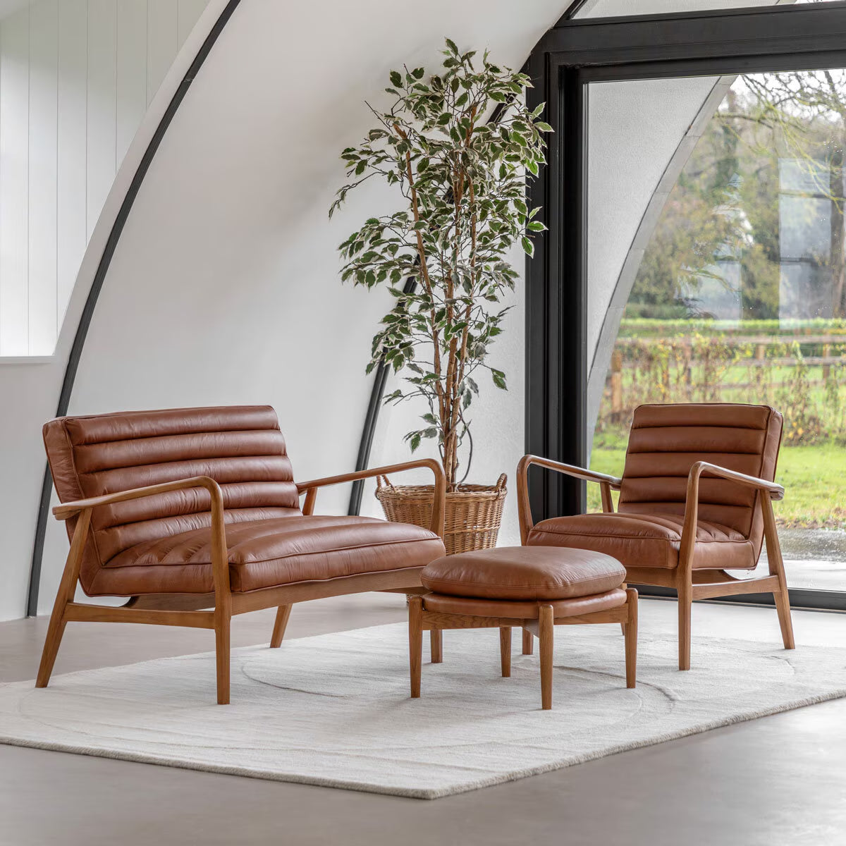 Datsun Brown Leather Armchair