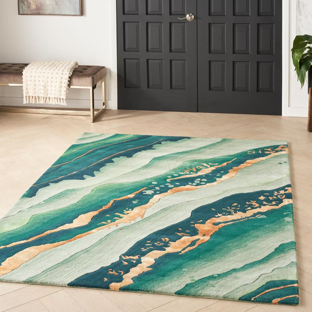 Prismatic Emerald Rug, 168 X 226 Cm