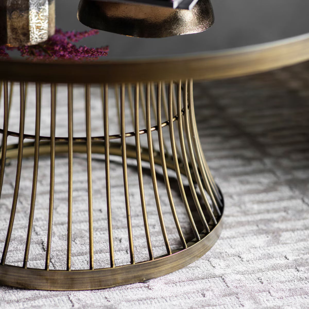Pickford Bronze Glass Top Coffee Table