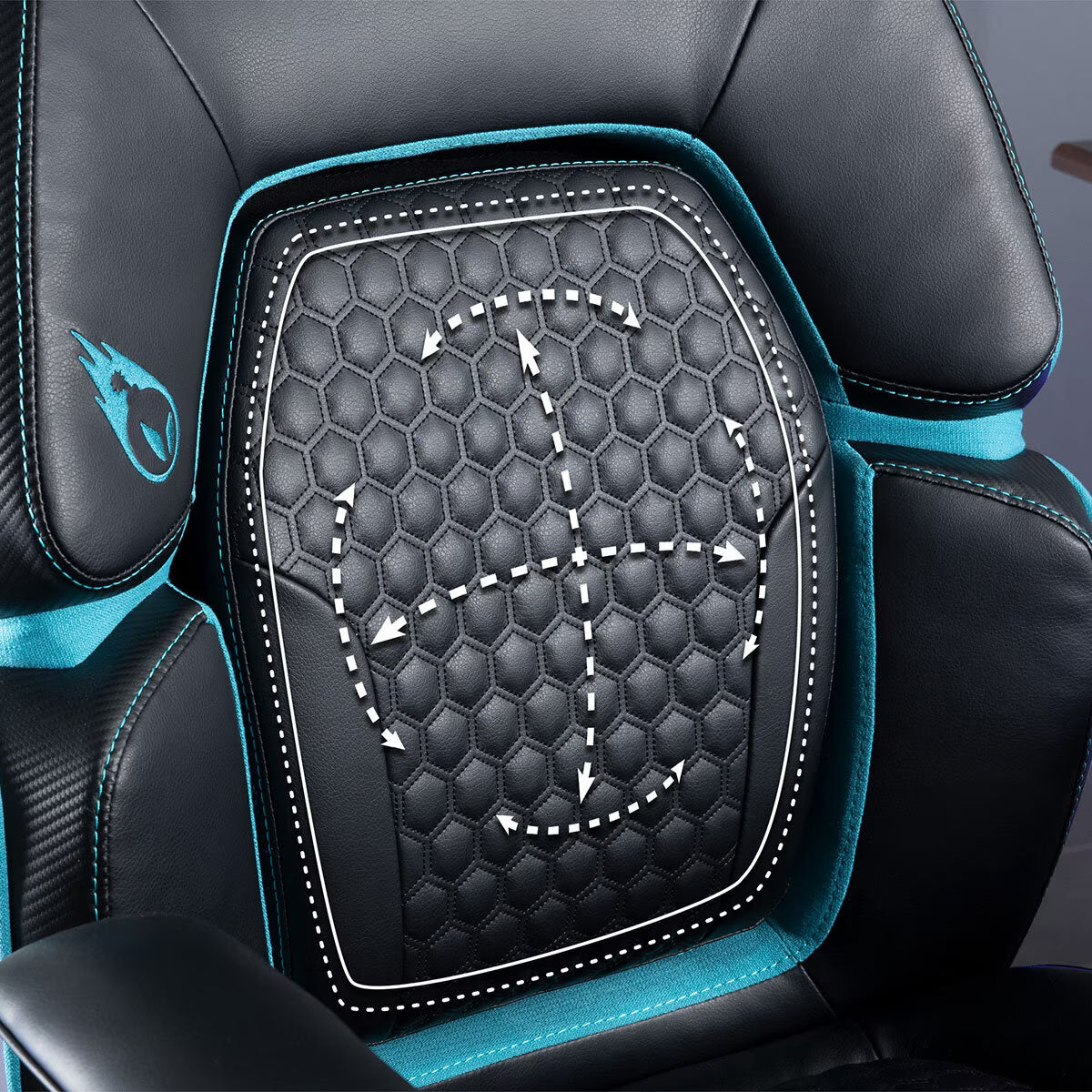 ® Centurion Gaming Office Chair with Adjustable Headrest, Black