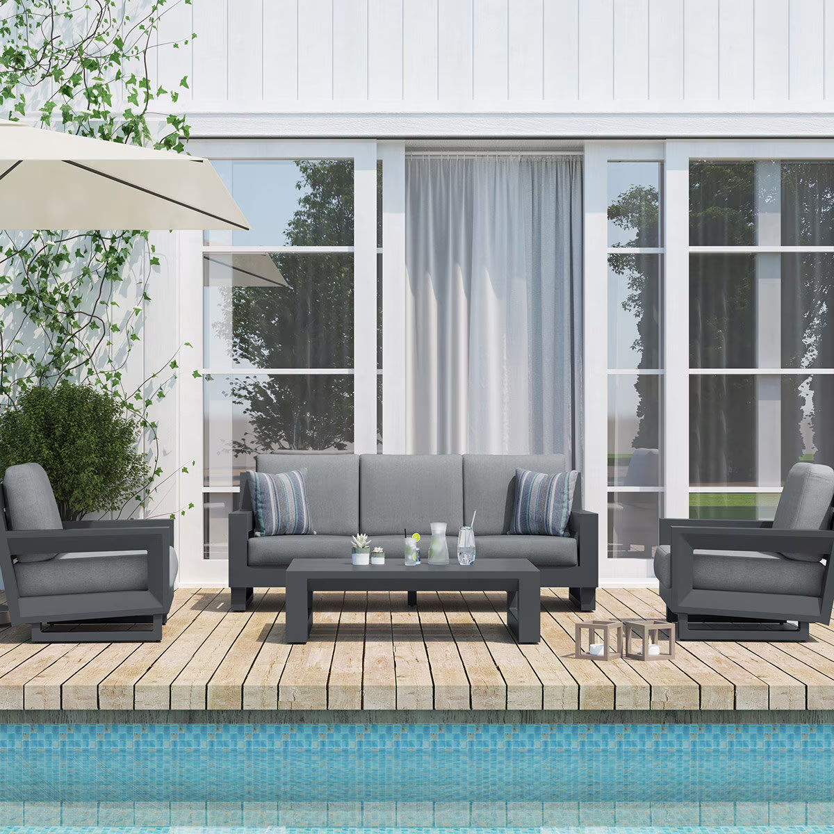 Beaumont 4 Piece Deep Seating Set + Cover